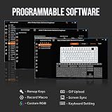 EPOMAKER X Aula F75 Max Clavier Mécanique sans Fil avec Écran TFT et Bouton, Clavier de Jeu à Joint 75%, Remplaçable à Chaud, RVB, QWERTY, pour PC/Mac/Linux (Noir, Reaper Switch) - 6