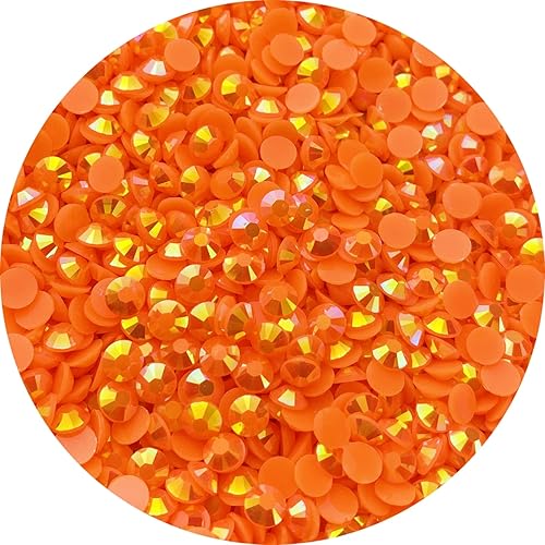 1500 unidades de diamantes de imitación de resina de 0.197 pulgadas (0.197 in) con parte trasera plana, diamantes de imitación redondos de resina