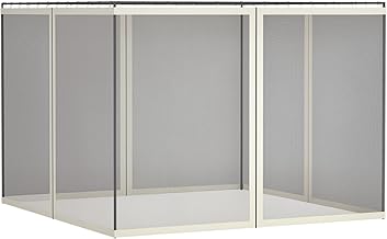 Outsunny Barnum Gazebo Mosquito Nets 3 x 4 m – Set of 4 Mosquito Nets with Zip + Fixing Hooks – Polyester Nylon