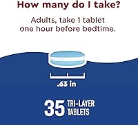 Vista 4 de Nature Made Wellblends Sleep Longer, melatonina 10 mg, L teanina 100 mg y GABA 100 mg, suplemento para dormir, 35 tabletas de tres capas