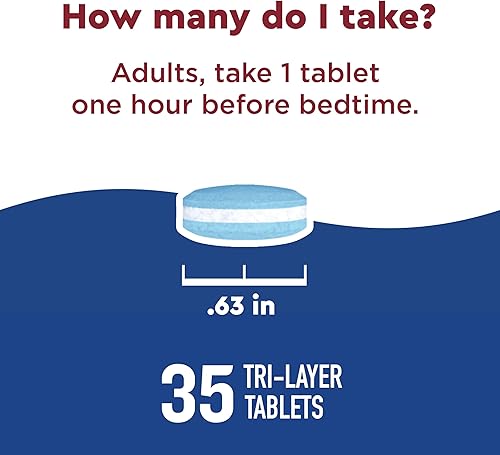 Miniatura 4 de Nature Made Wellblends Sleep Longer, melatonina 10 mg, L teanina 100 mg y GABA 100 mg, suplemento para dormir, 35 tabletas de tres capas