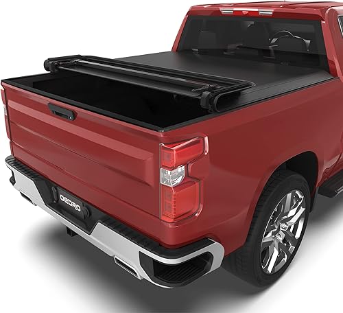 Miniatura 16 de OEDRO FRP Cubierta Tonneau Rígida de Triple Pliegue Compatible con Chevy Silverado 1500 y GMC Sierra 1500 2007-2013 Nuevo Estilo de Carrocería Cama