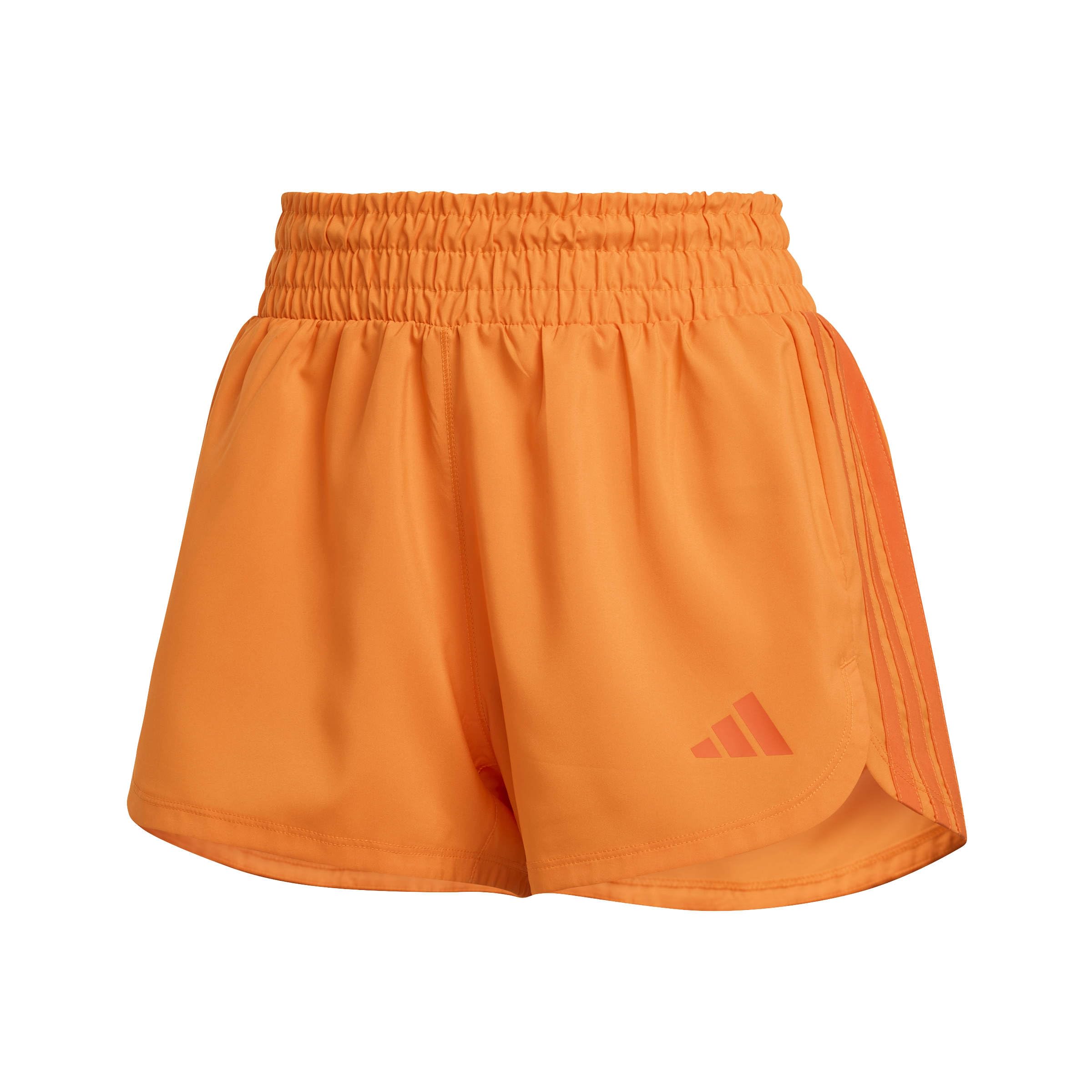 adidas Women's Pacer Workout Shorts mit hohem Bund aus gewebtem Material