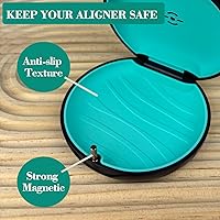Vista 4 de Paquete de 2 fundas de retención, Aligner con orificios de ventilación, compatible con Invisalign, fundas protectoras bucales, portátiles delgadas