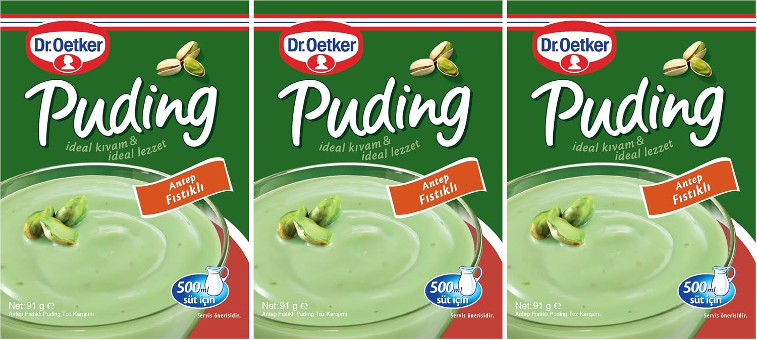 Dr. Oetker Puding Antep Fıstıklı 91 Gr 3lü paket