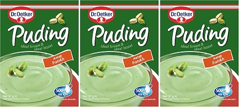 Dr. Oetker Puding Antep Fıstıklı 91 Gr 3lü paket