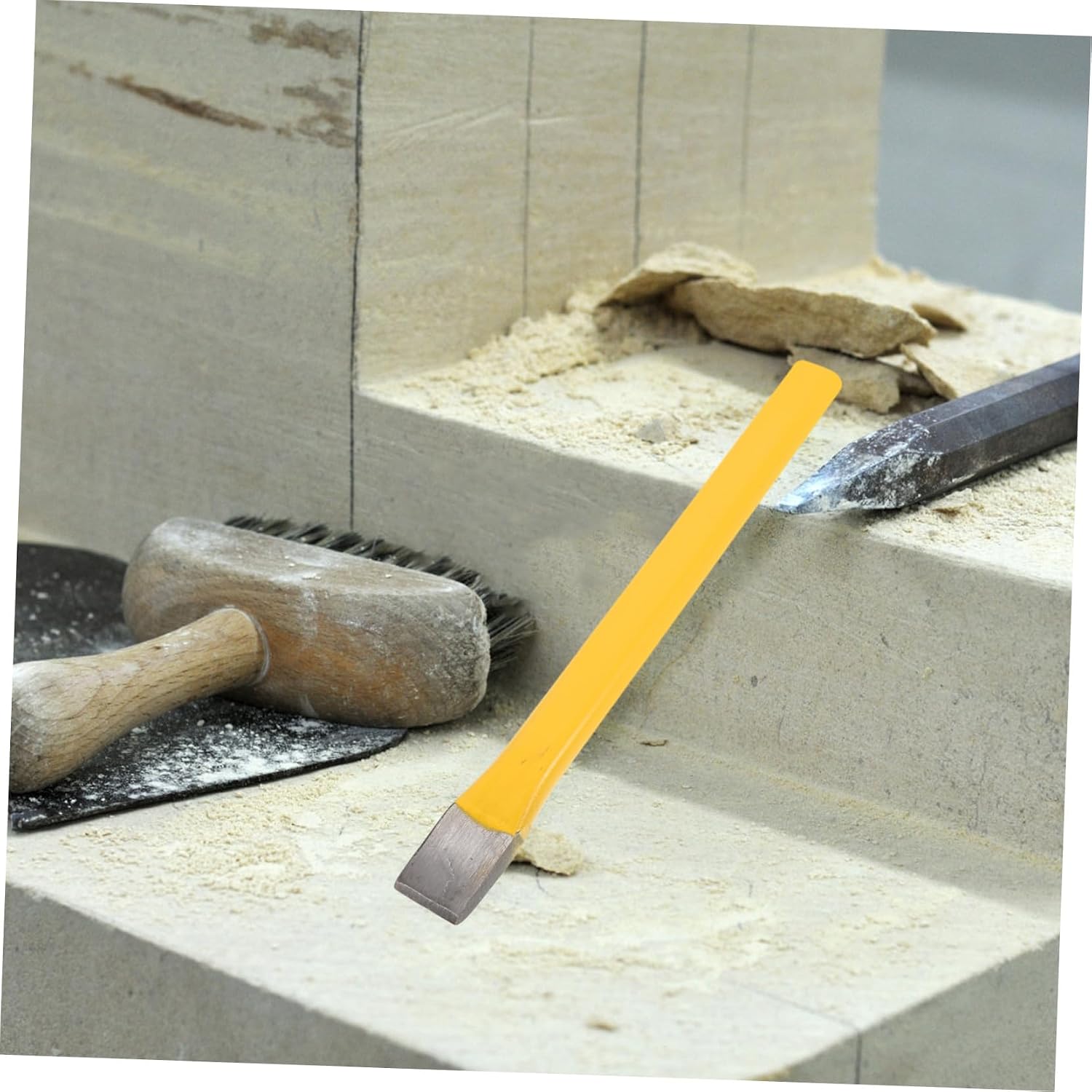 POPETPOP Concrete Masonry Chisel Flat Tip Stone Chisel for Metalworking Stone Carving Tool