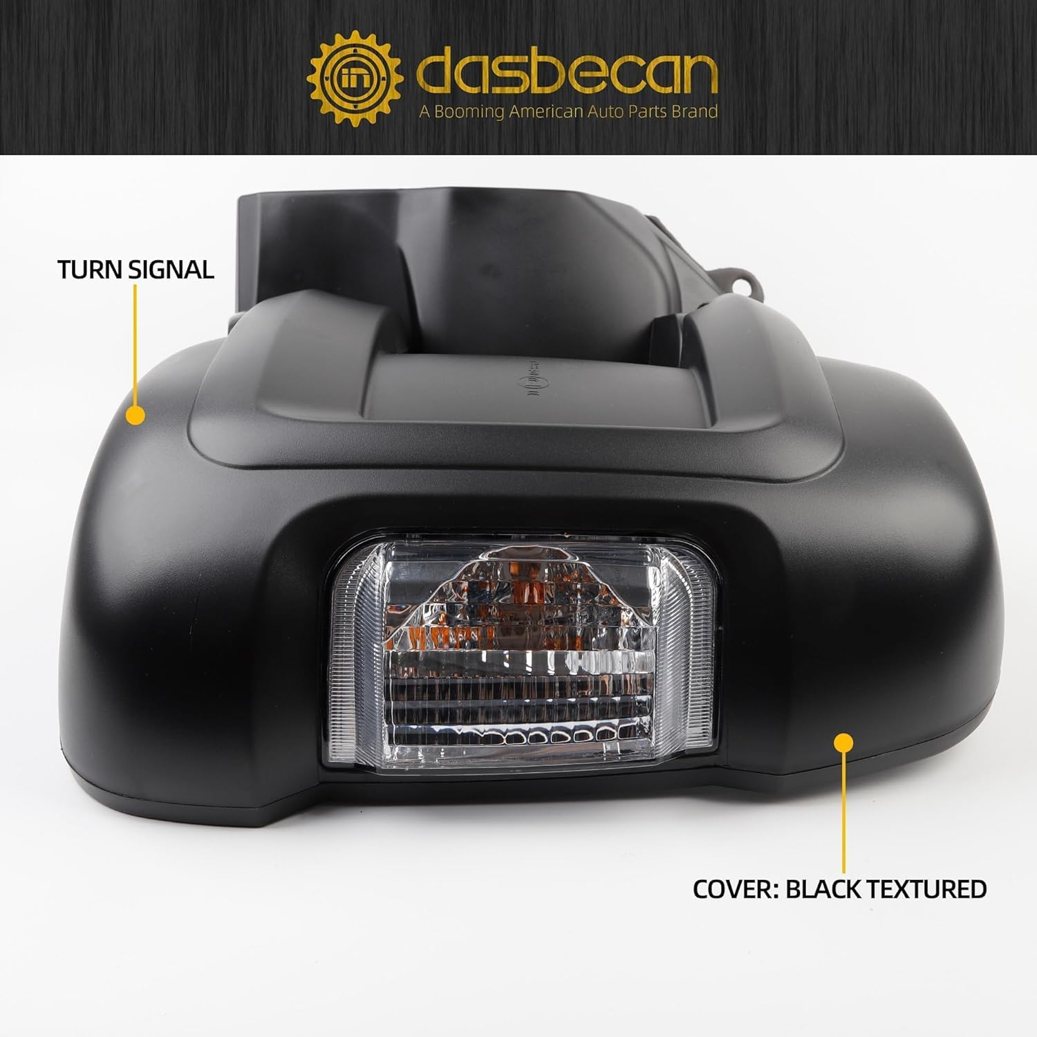 Dasbecan Left Driver Side Mirror Compatible with Dodge Ram Promaster 1500 2500 3500 2014-2022 Heated Power Glass Manual Fold Turn Signal Temperature Sensor Short Arm #CH1320376 55VE99JXWAE, 8+2 PINS
