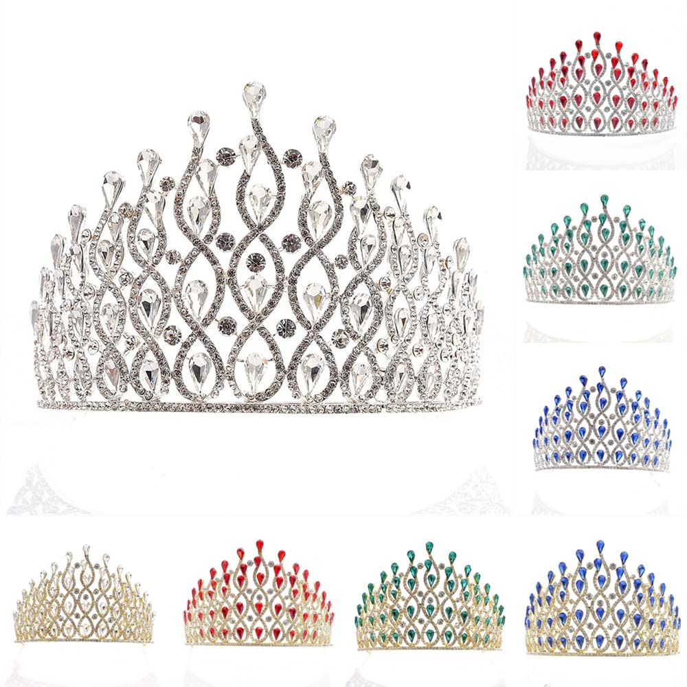 Damskie nakrycia głowy, biżuteria do włosów Diadem z koroną dla kobiet Luksusowylubne tiary i korony ślubne Akcesoria do włosów Biżuteria Rhinestone Prom Party Diadem Opaska na głowę Prezent