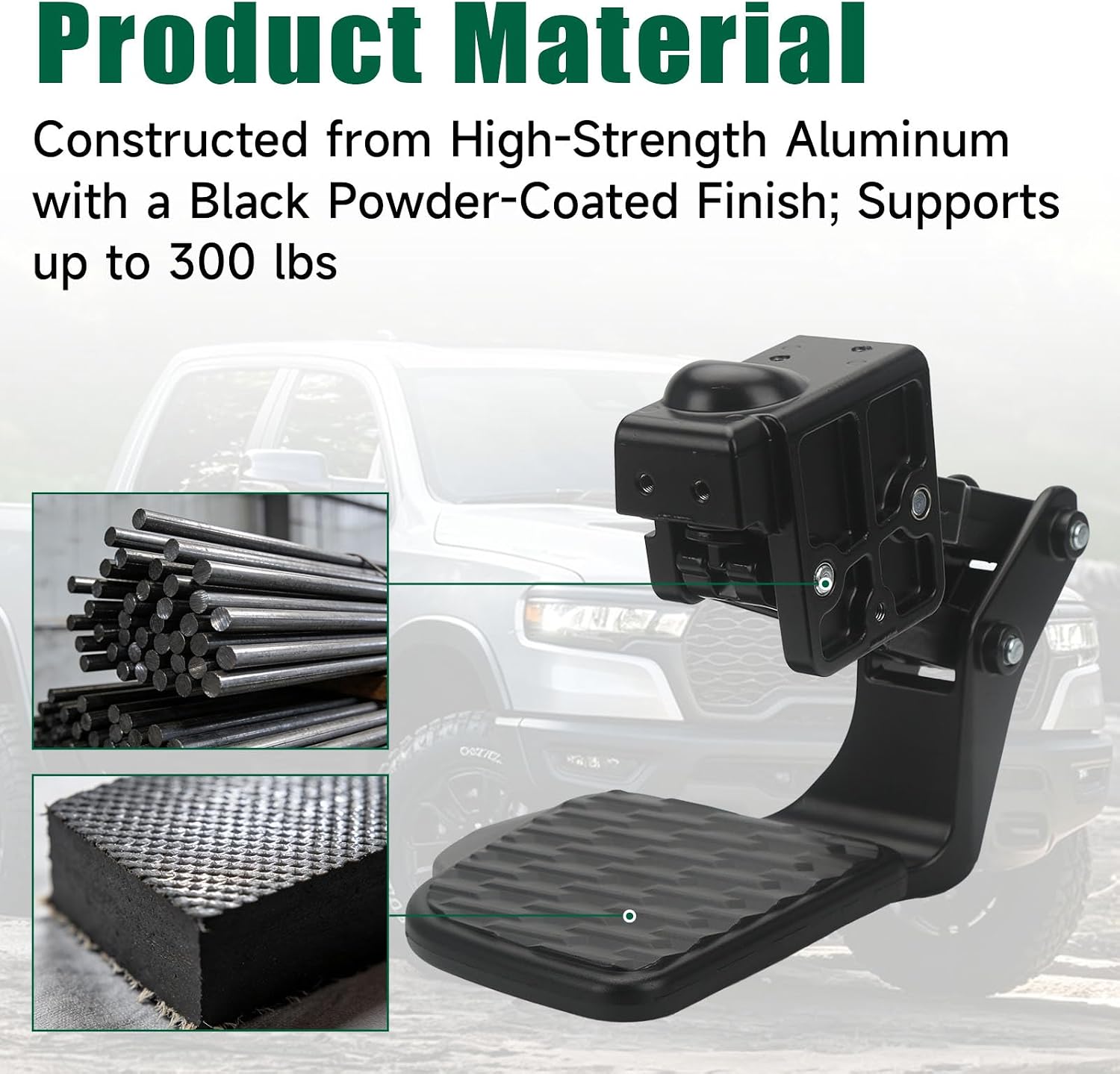 Retractable Bumper Tailgate Step Rear Bed Step 82216597AC Compatible with 2024 2025 2026 Dodge Ram 1500 Replaces 68582251AB 68582251AA