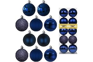 Navy Blue 3.2" Large Christmas Balls: The Perfect Touch for a Festive Decor