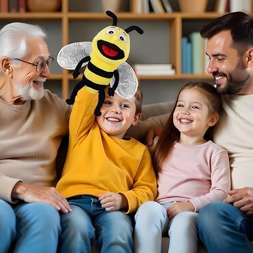 Miniatura 7 de Títeres de mano de animales de 11 pulgadas, tortuga marina de peluche, dinosaurios, juguetes de marionetas de mano, juguetes de juego de rol