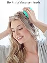 2-Pack Hair Scalp Massager Shampoo Brush, Heeta Wet and Dry Hair Scalp Brush with Soft Silicone (Green & Purple) gallery image