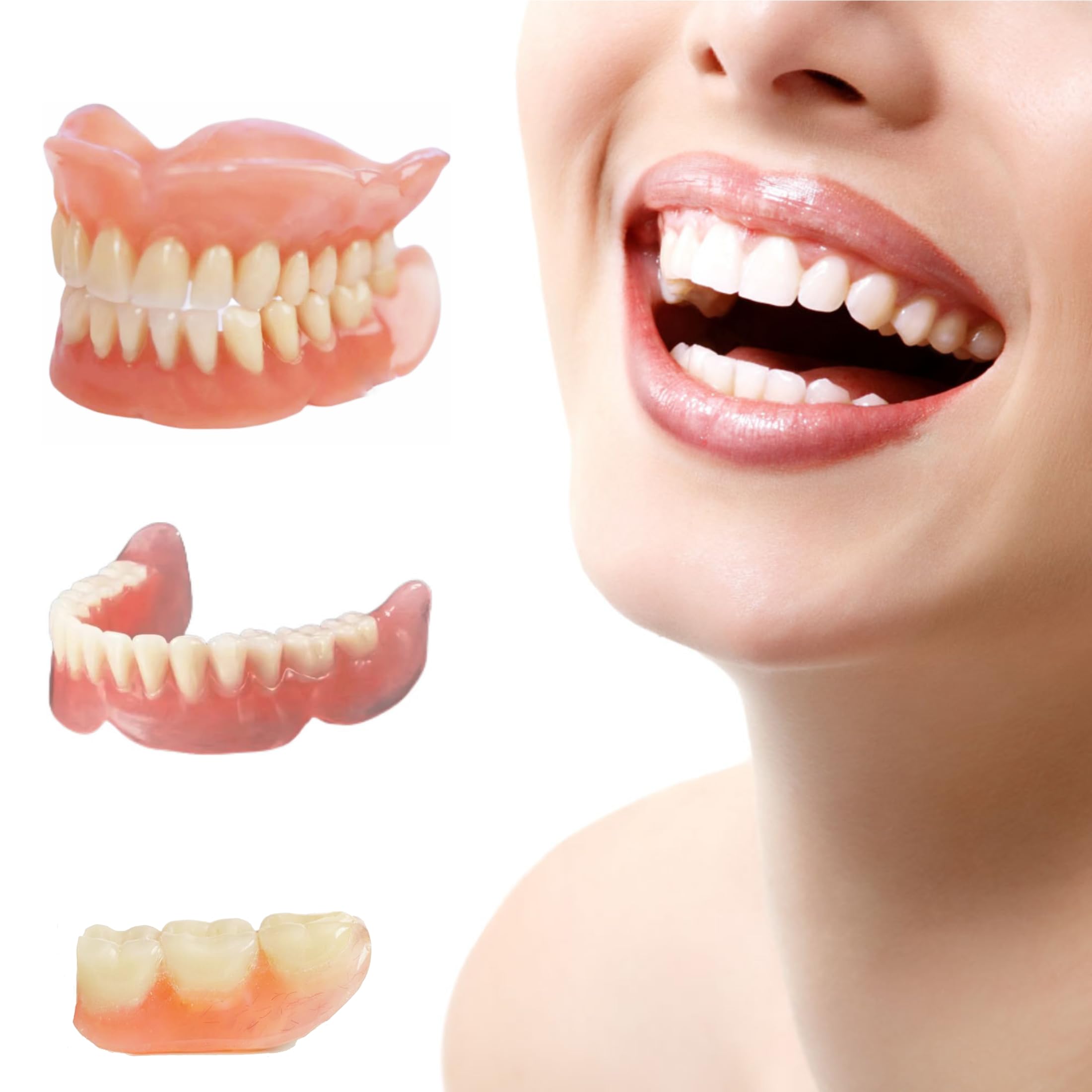 DIY DentureKit Oral Care Smile Kit at Home 2 Complete Sets of False Teeth Custom Smile Kits Partial