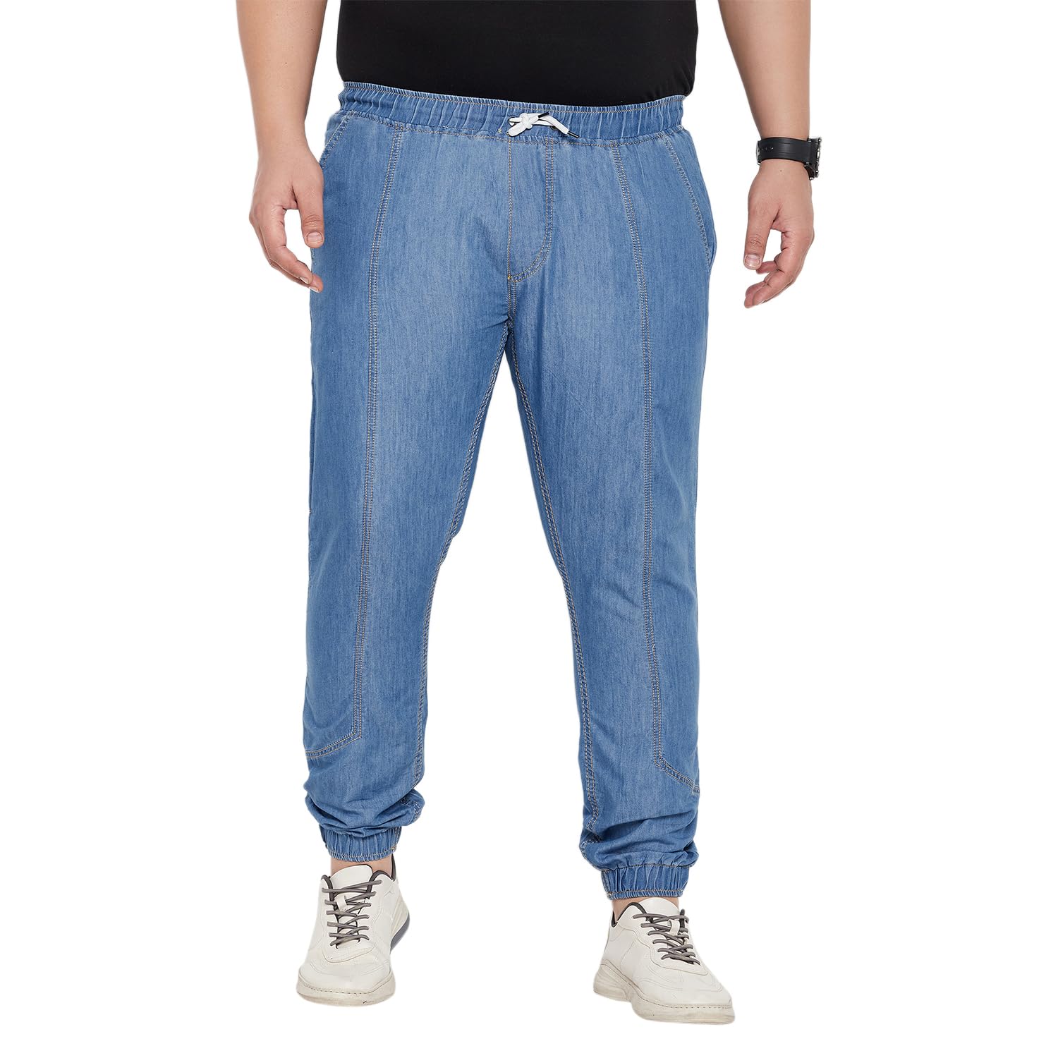 bigbanana Plus Size Men's Regular Fit Solid Trouser-picture-25