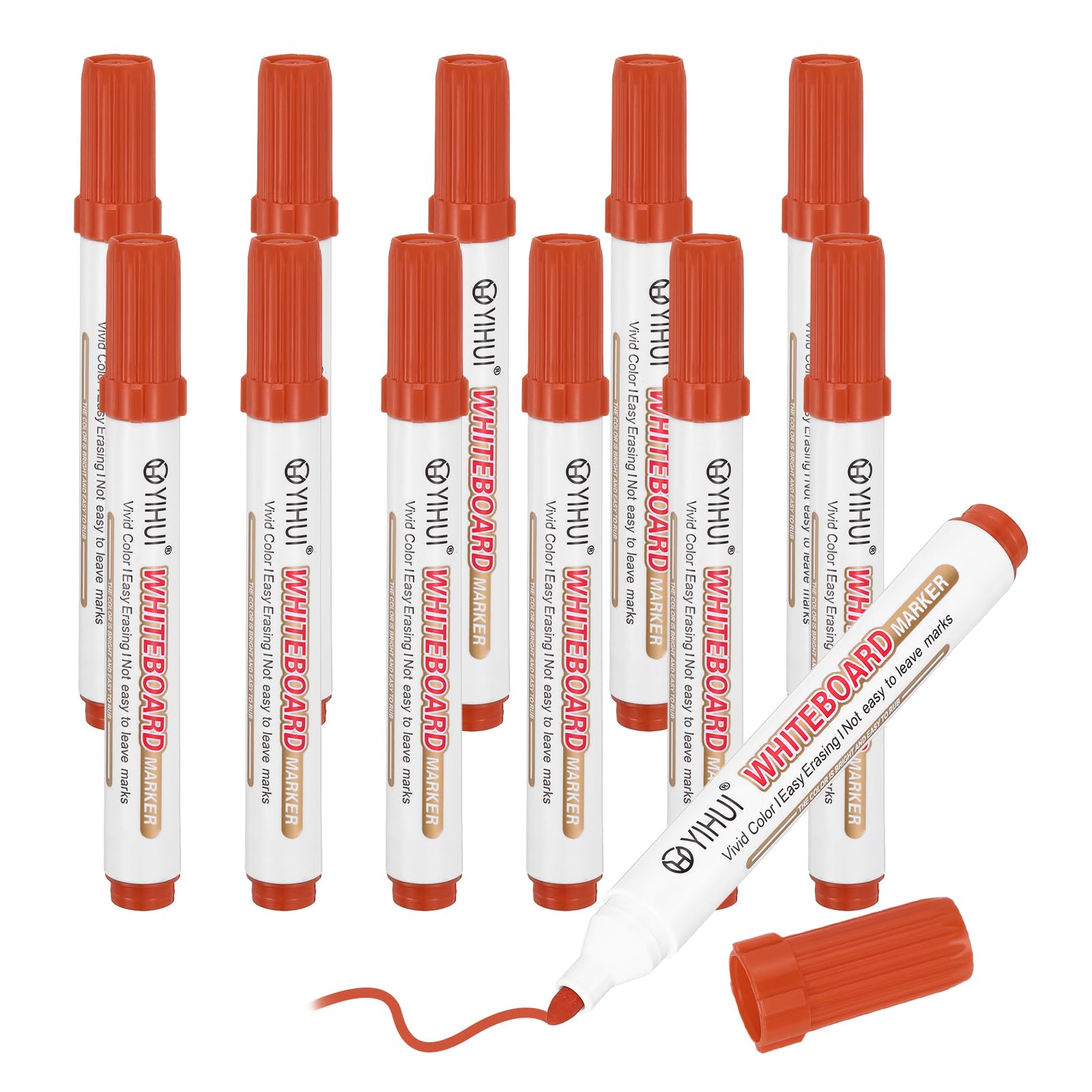 PATIKIL Whiteboard Markers 12Pcs Fine Tip Dry Erase Pens Brown