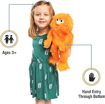 14 Orange Monster, Hand Puppet