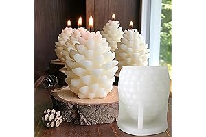 Pinecone Candle Mold, 3D Silicone Pine Cone Resin Casting Moulds for Candle/Jewelry/Soap Making