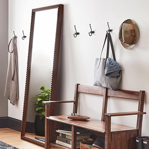 Miniatura 4 de TUNNY Paquete de 5 ganchos simples para abrigos, color negro mate, ganchos para toallas, adecuados para armarios de zapatos, armarios, baño,