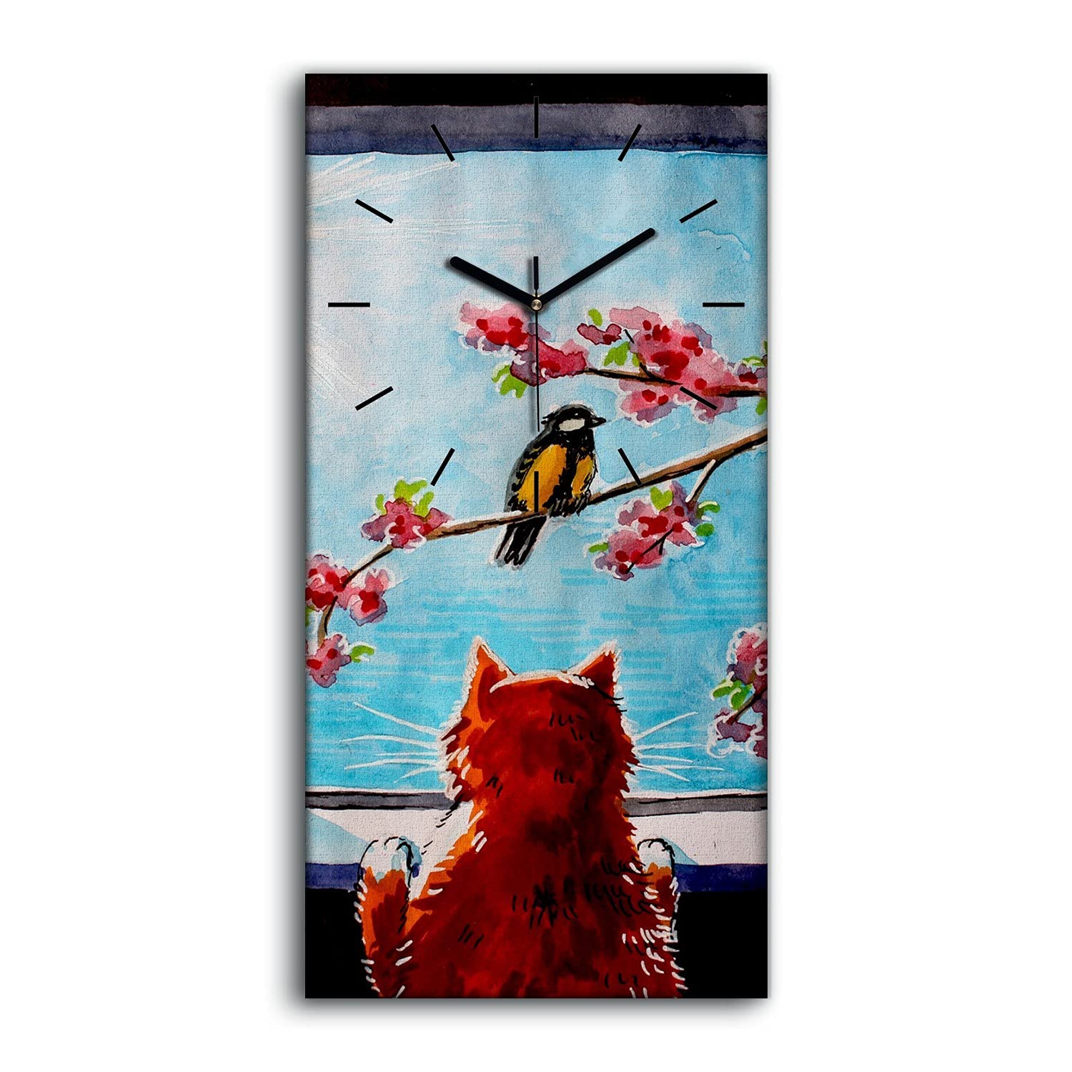 Horloge sur Toile Horloge Murale Salon Ne Pas tic tac 30x60cm