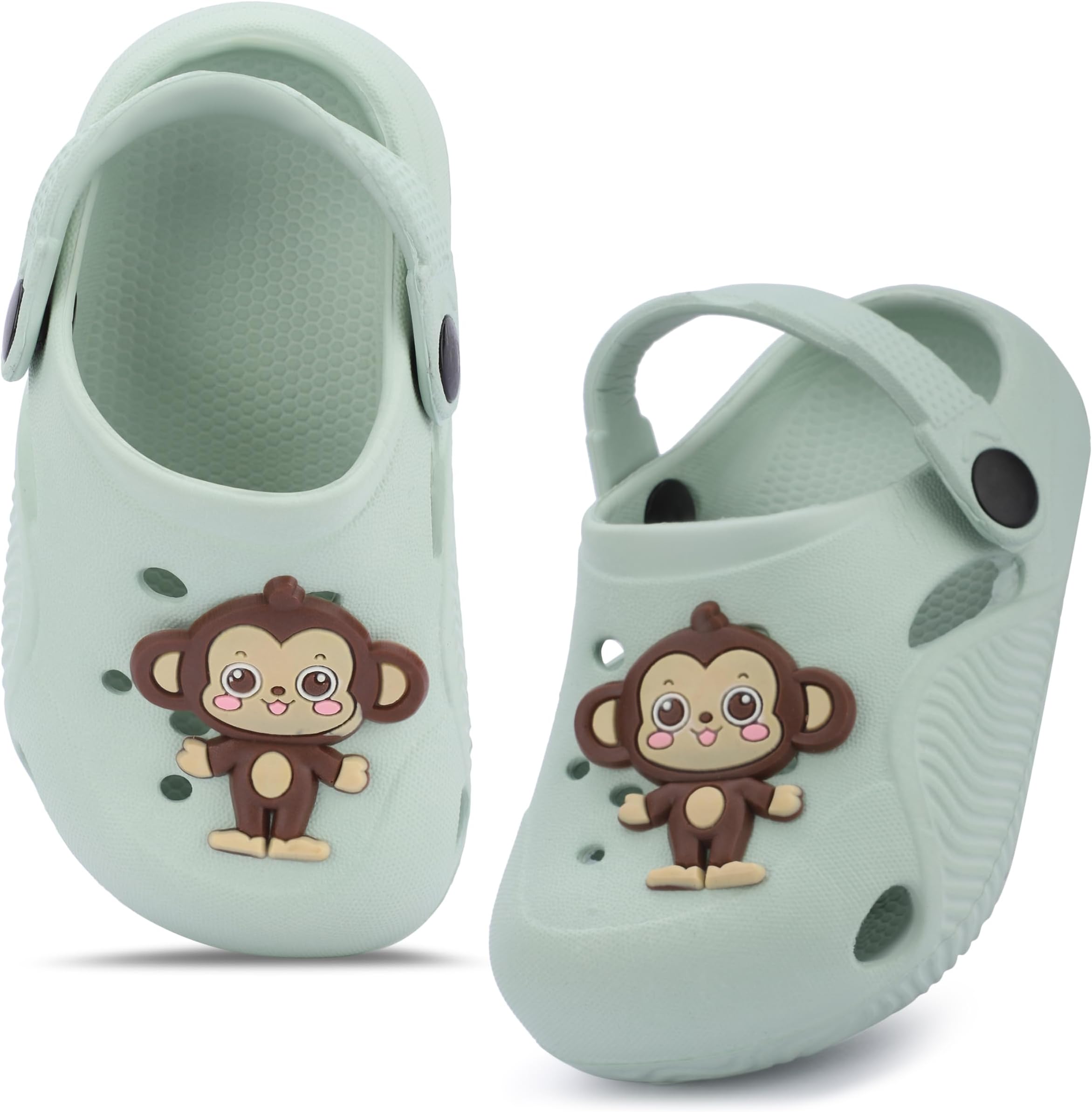 GLJ Little AngelToddler Clogs Slippers, 12 Months to 3 Years, Baby Boy, Waterproof, Lightweight, Cute Cartoon Penguin Design