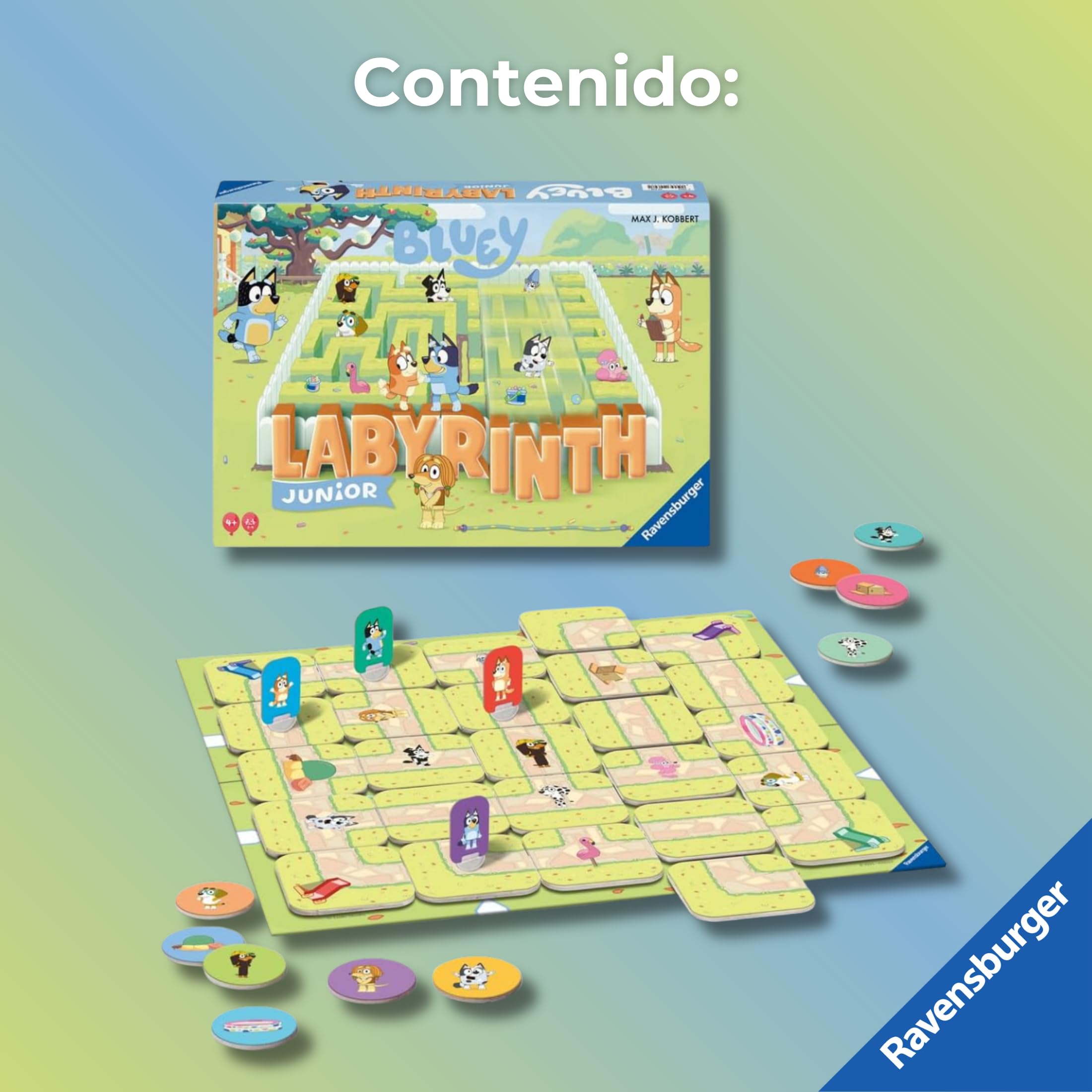 Ravensburger - Juego De Mesa 4 Años Labyrinth Junior Bluey | 2-4 Jugadores | Regalos Originales | Juegos De Mesa Niños 4 Años | para Toda La Familia