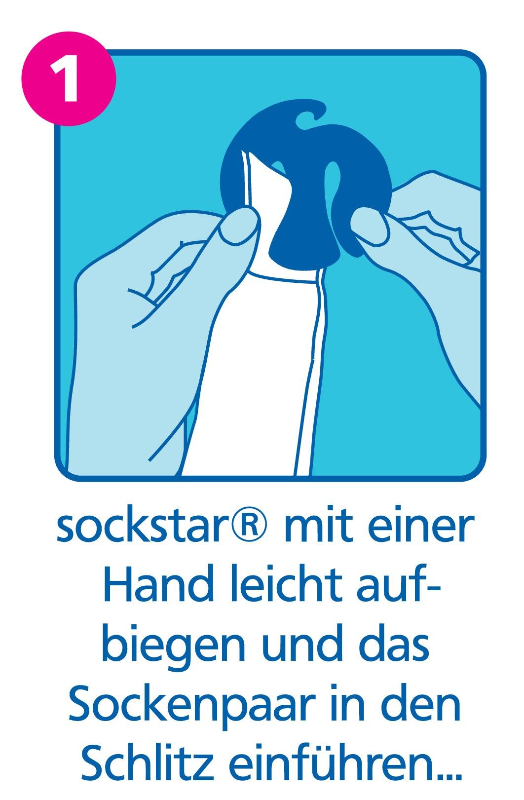 Super Angebot!! Super offer! 2 Packungen Sockstar – Sockenklammern - Sockenclips. Preis für 2 basic Pakete 20 Clips, 2 Farben