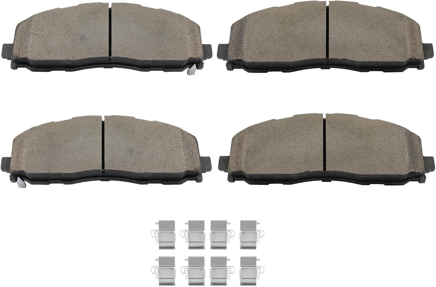 SCITOO D2177 Front Ceramic Brake Pads Sets w/Hardware Replacement For Jeep For Wrangler 2018-2023