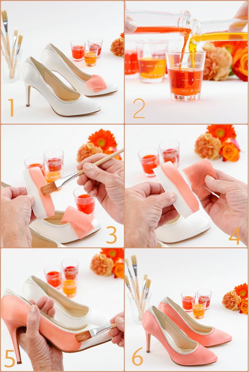 Rainbow Club Brautschuhe Georgia - High Heels - Ivory Glitzer Satin
