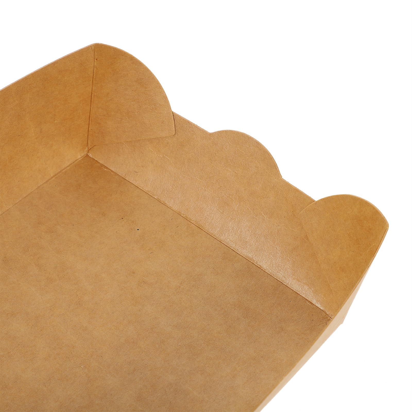 Tofficu Scatole in Carta Kraft 100 Pezzi per Alimenti Design Aperto e Portatile, Resistenti All'olio, per Patatine Fritte e Dolci in Cucina o Picnic