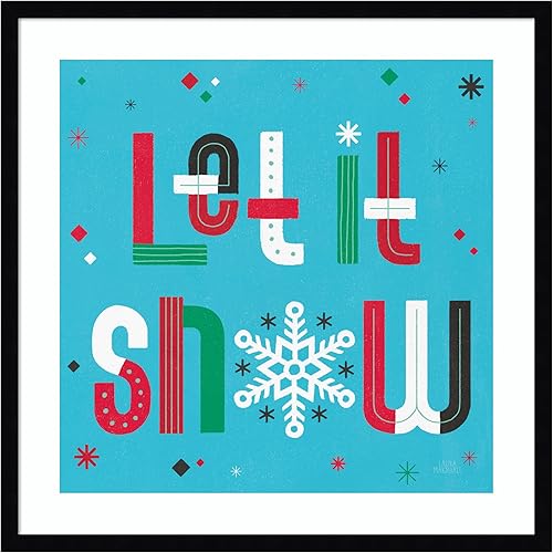 Miniatura 13 de Amanti Art Framed Wall Art Print 21x21 Retro Holiday VI Bright by Laura Marshall, Typography Wall Art, Whimsical Decor, Medium Poster Painting