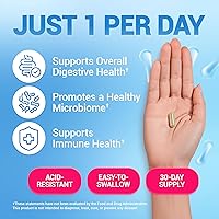 Vista 3 de Dr. Berg Probiotic Supplement (60 Billion CFUs) - Helps Ease Occasional Constipation, Diarrhea, Gas & Bloating* - Pre and Probiotics for Digestive