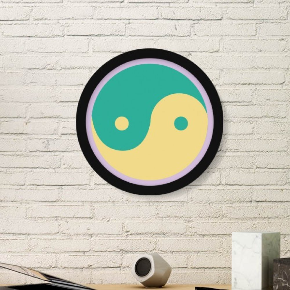 Cadre photo en bois noir avec peinture de ventilateur chinois pour cadeau