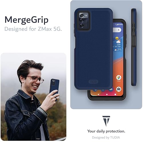 Vista 13 de TUDIA MergeGrip - Funda protectora delgada de doble capa para ZMAX 5G 2022, a prueba de golpes, de grado militar, delgada, de doble capa, para ZMAX