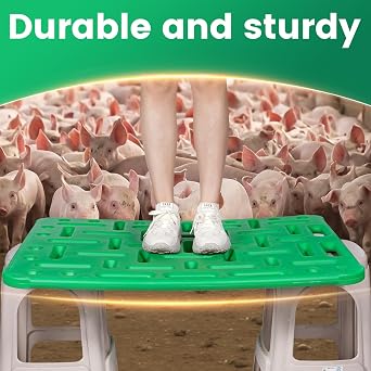 Livestock Sorting Panel, Pig Board, Sturdy and Lightweight | Durable Animal Guide Board for Hogs, Cattle, Sheep and Goats, Farm & Show Use, Easy to Carry, 38Lx30Wx1.34H in, Green