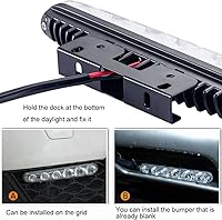 Vista 5 de Juego de 2 piezas de luces LED de alta potencia para conducción diurna, faros antiniebla LED para coche, ajuste universal