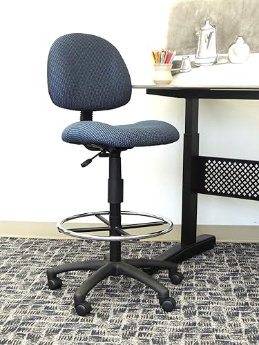Miniatura 2 de Silla de escritorio ergonómica de Boss Office Products sin posabrazos, color azul, Tela, Azul