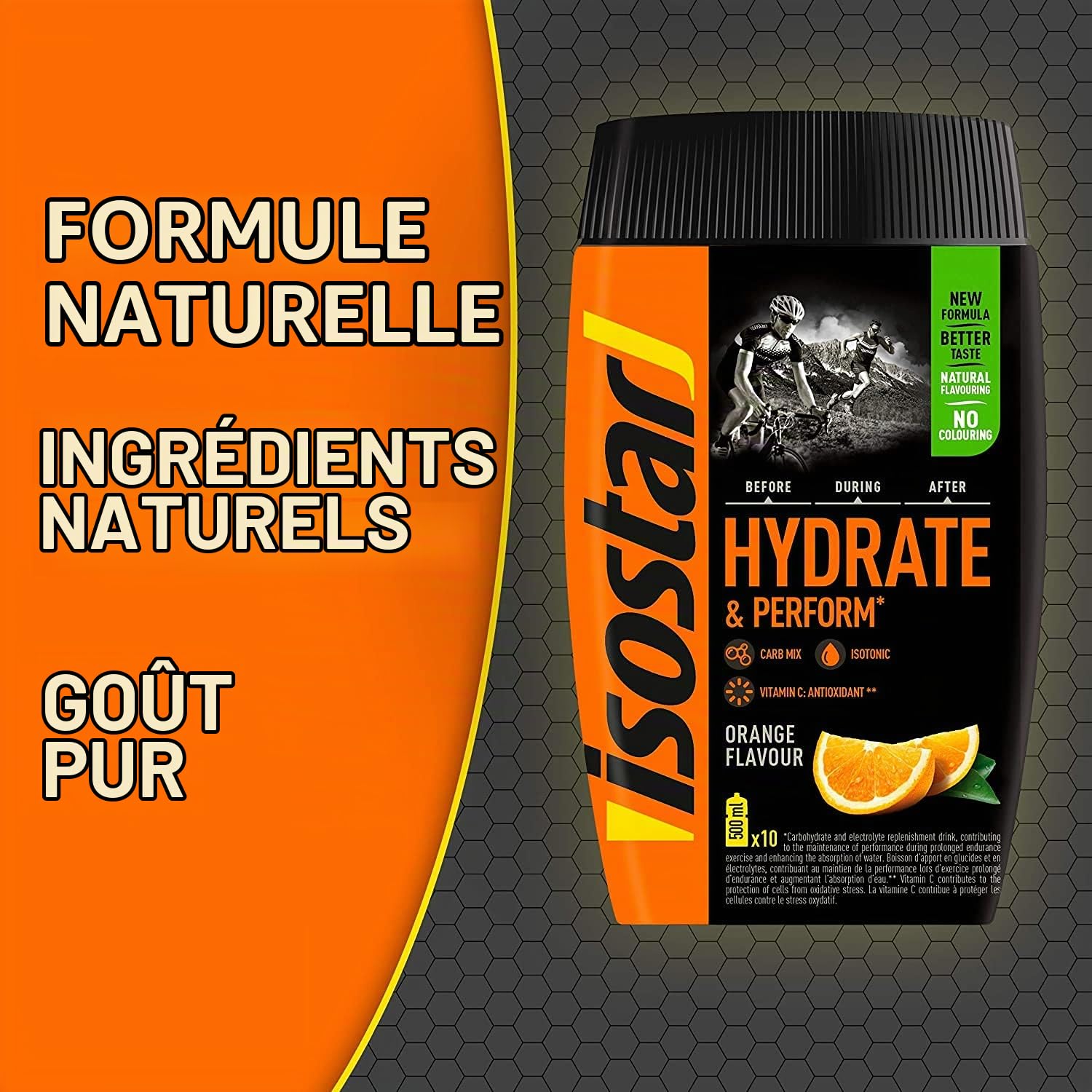 Isostar Hydrate & Perform Iso Drink - De Poudre Boisson Isotonique D'Électrolyte Pour Soutenir La Performance Sportive Orange + Citron Canneberge Pamplemousse , 4X400G