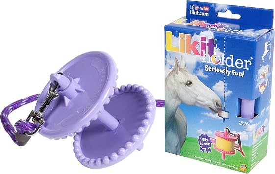 Likit Holder Purple | Stable Toy for Horses, use with Likit Horse Treats | Help Horse Boredom | Purple
