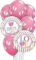 Vista 6 de Qualatex Caja de 7 piezas de ramo de globos, círculos de primer cumpleaños Stars-Boy