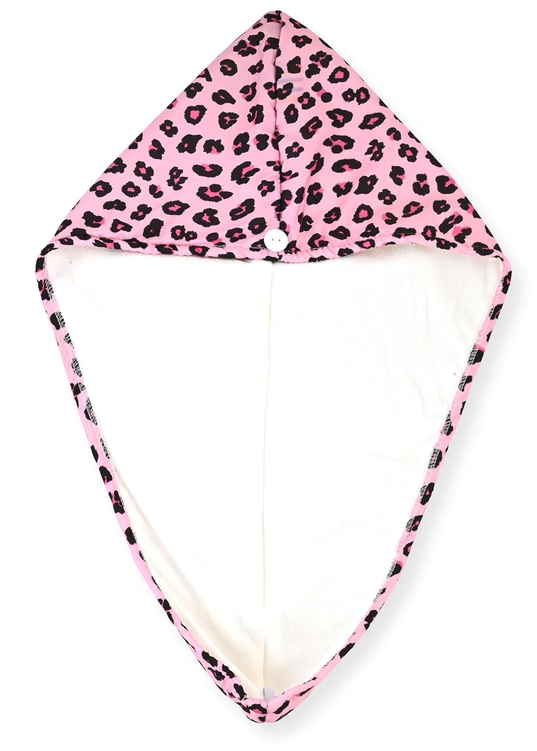 2-in-1 Shower Cap & Hair Towel Wrap for Women - Lightweight Towel Wrap with Elastic Loop for Drying & Conditioning - Ideal for All Hair Types, Comfortable & Easy to Use (Leopard)