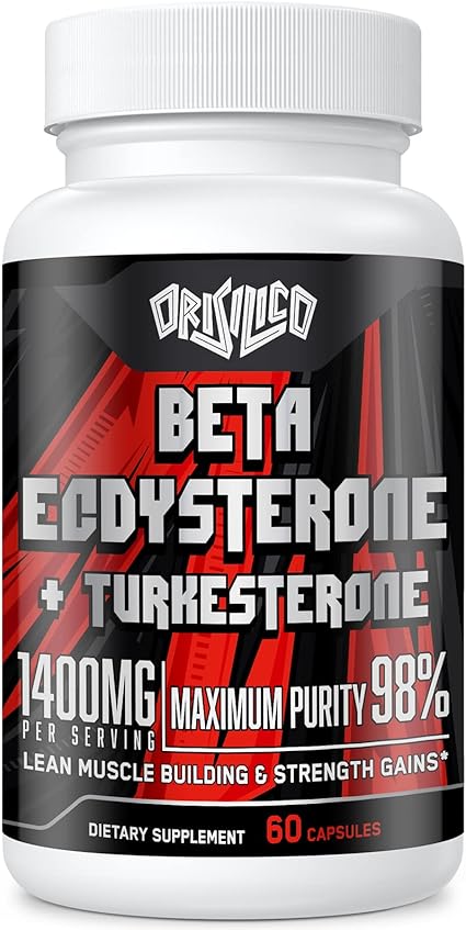 1400mg Beta Ecdysterone and Turkesterone Supplements, Maximized 98% Beta Ecdysterone