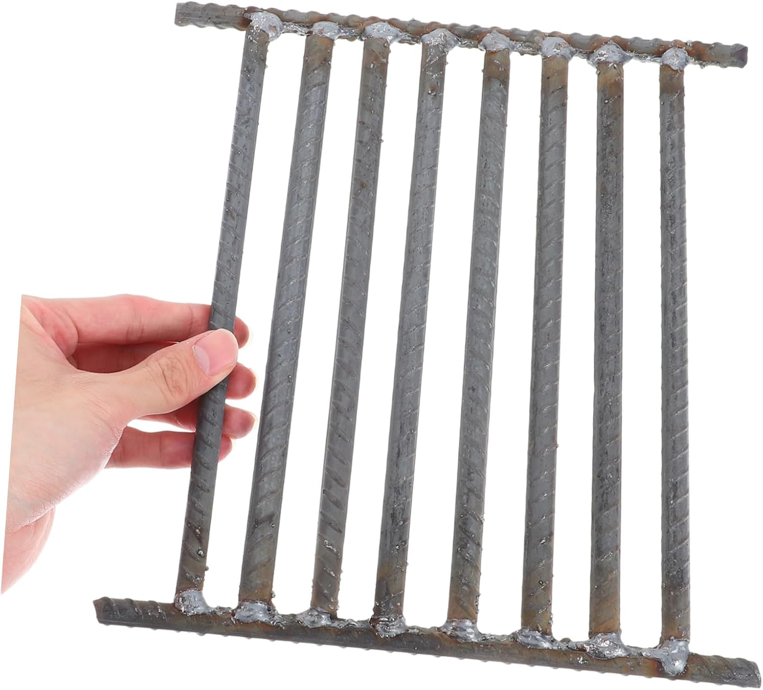 10pieces Iron Grates for Fire Pit Cooking High Replacement Cooking Grate for Outdoor BBQ Fireplace Camping Steel Design for Even Distribution