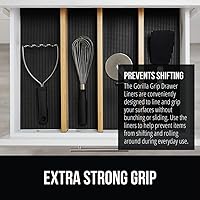 Vista 3 de GORILLA GRIP powerGRIP - Forro para estante de cajón y gabinete, agarre grueso y fuerte, forros no adhesivos que protegen armarios de cocina