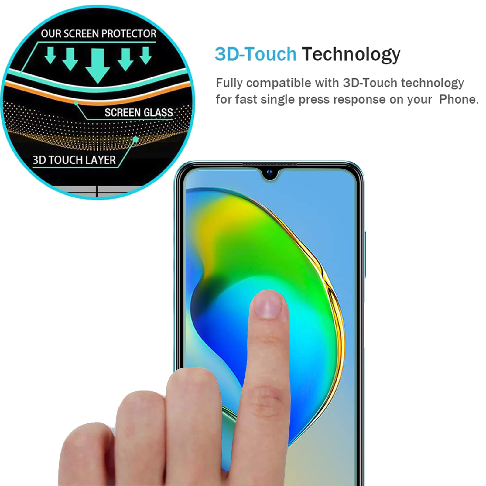 Anoowkoa 2 Pezzi Pellicola Protettiva per ZTE Blade V40 Vita Vetro Temperato Pellicola Schermo Intero Trasparente Compatibile con ZTE Blade V40 Vita