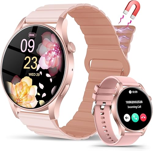 Relojes inteligentes 2024 para mujer (respuestahacer llamada), reloj inteligente AMOLED de 1.43 pulgadas siempre encendido para Android IOS, IP67