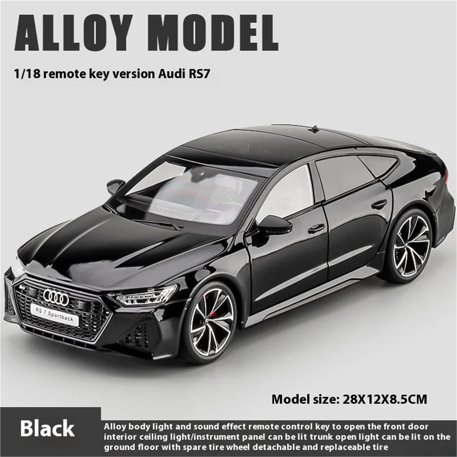 Amazon.com: LOGVBCFM Finished Model Car Alloy 1:18 Audi RS7 with