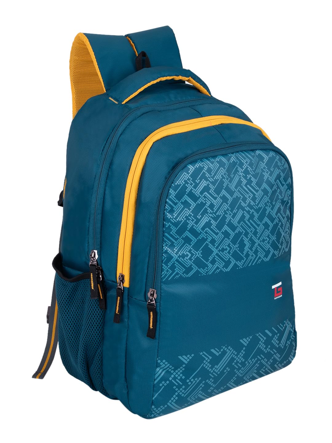 TUFFGEAR AZURE Light Weight Large School Bag Polyester 35 Litre Backpack with Rain cover (T.GREEN)-picture-51