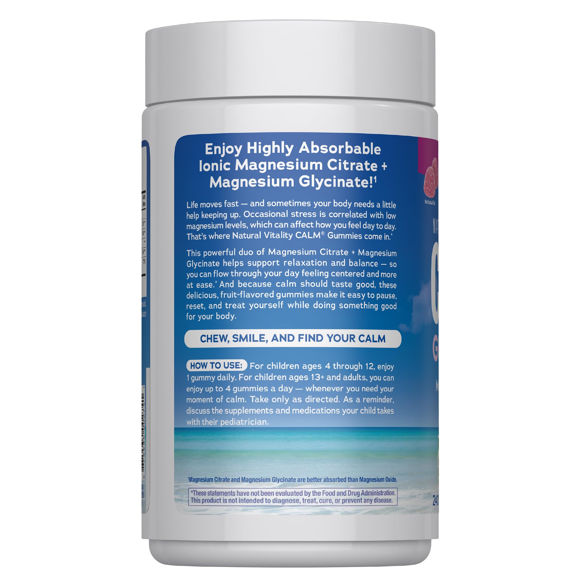 Natural Vitality Calm Magnesium Gummies | 330mg Per Serving — Amazon image 3