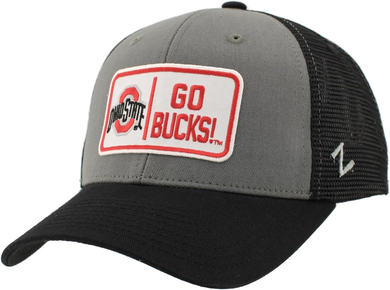 Ohio State Buckeyes NCAA Officially Licensed Snapback Hat Big Rig Patch Gray Black Defer
